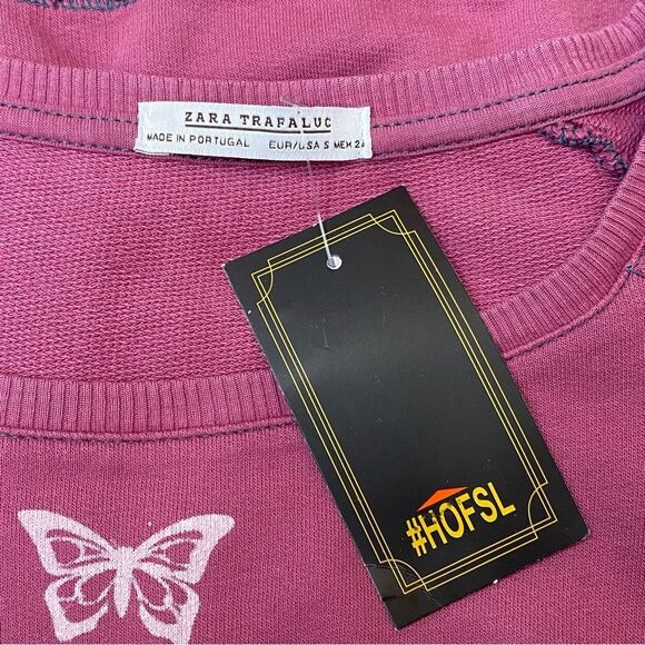 NWT Zara Trafaluc Pink Graphic T Shirt Size Small - Picture 9 of 13